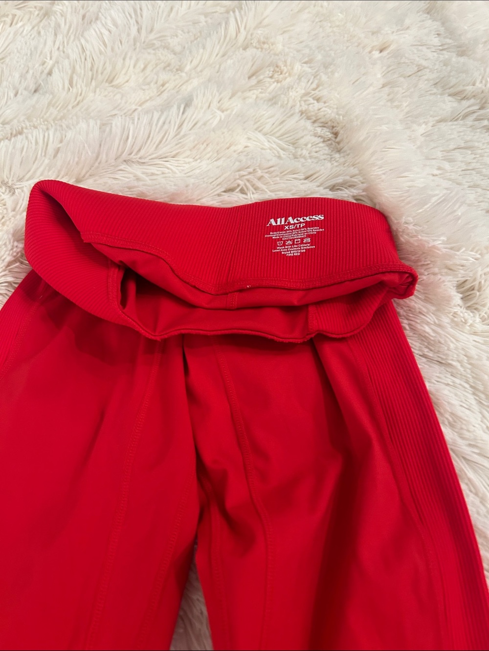 ALL ACCESS Red High-Waist Leggings
